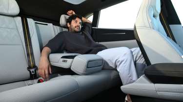 Jordan Katsianis sat in the Polestar 4 Dual Motor long termer